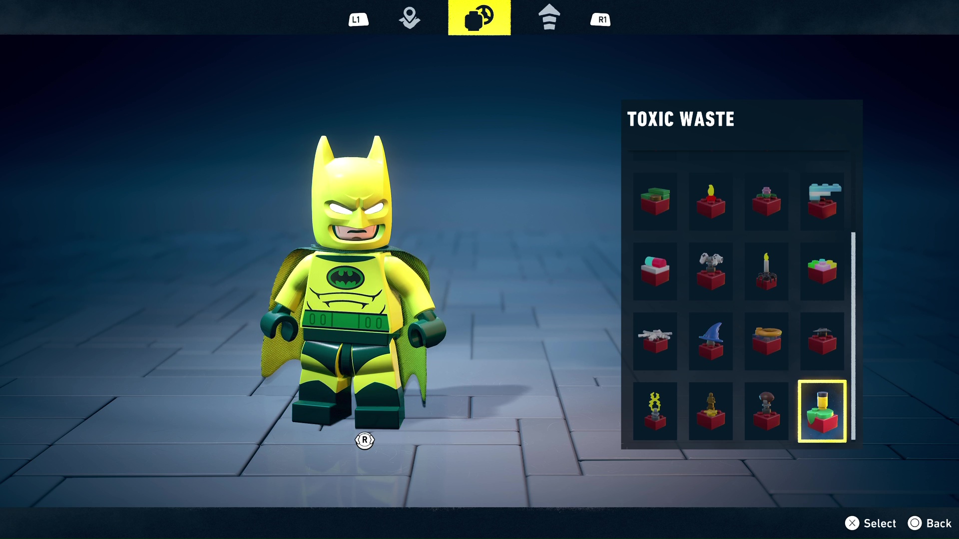 Toxic Waste Red Brick modifier in Lego Batman Legacy of the Dark Knight