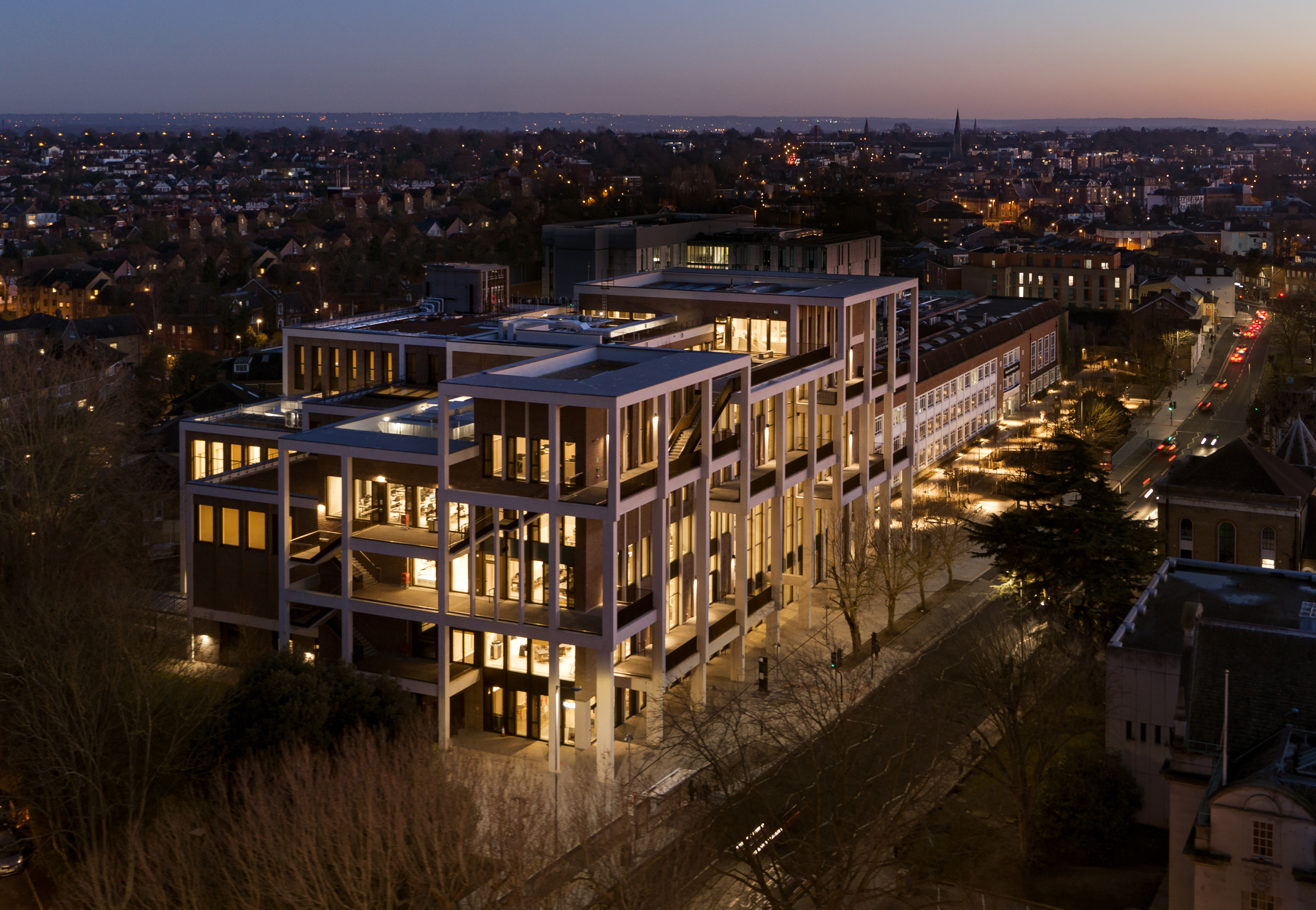 Kingston University view south east down penrhyn road ced reeve drone