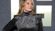 Kim Cattrall attends the Balmain Womenswear Fall/Winter 2025-2026 show as part of Paris Fashion Week at Grande Halle de La Villette on March 05, 2025 in Paris, France. 