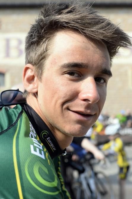 France's Bryan Coquard poses as he waits for the start of the fifth stage of Paris-Nice