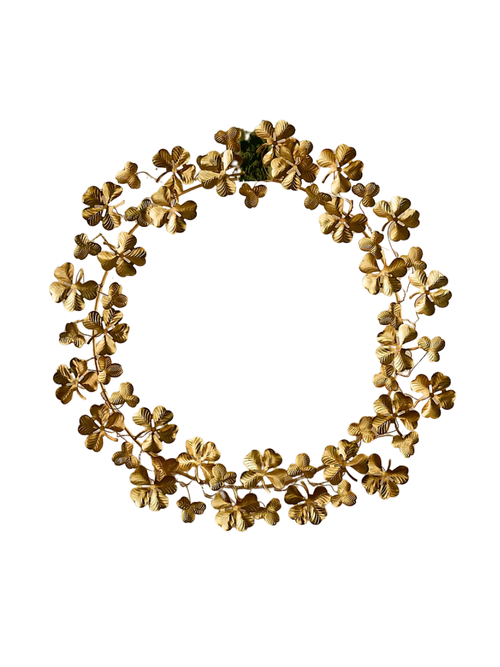 Golden Clover Iron Wreath
