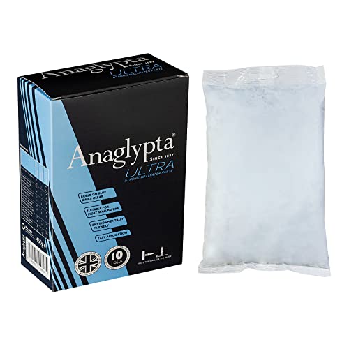 Ultra Strong Wallpaper Paste - 10 Roll Box - Rolls on Blue Dries Clear All-Purpose Adhesive Paste With Long-Lasting Results
