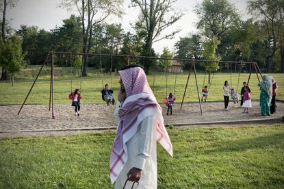 Muslims gather in Indiana.