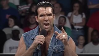 Scott Hall making his debut in WCW