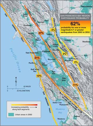 The threat of future earthquakes across the Bay Area, from the U.S. Geological Survey.