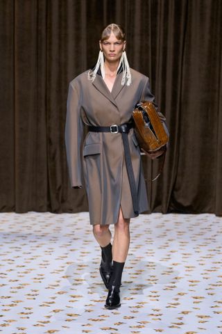 Jil Sander, Modelo De Passarela Durante A Semana De Moda De Milão.