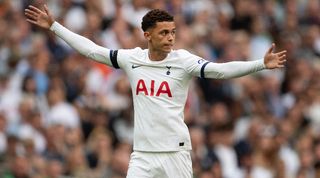 Brennan Johnson in action for Tottenham Hostpur against Sheffield United in the Premier League in September 2023.