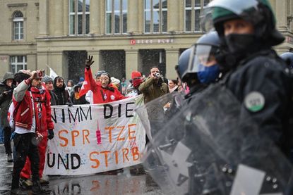swiss covid protesters