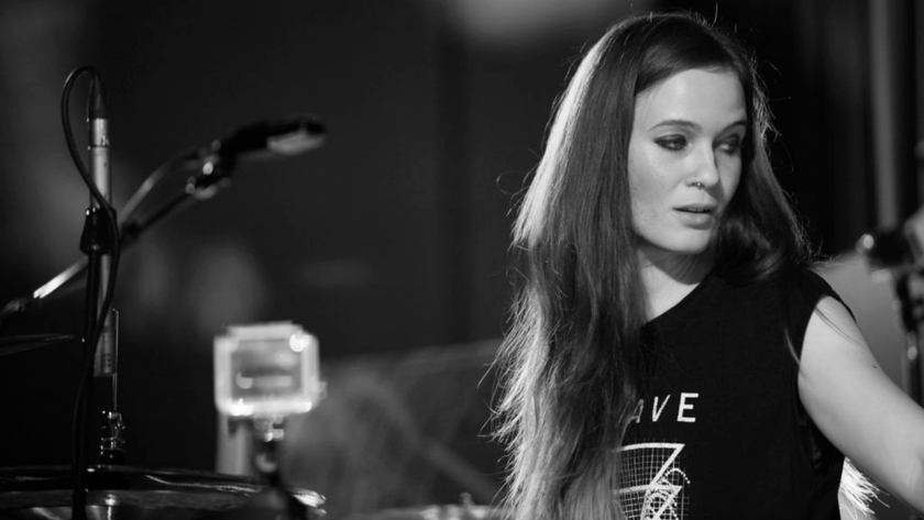 Anika Nilles, German drummer, composer, solo musician, and musical educator, United Kingdom, 2015. 