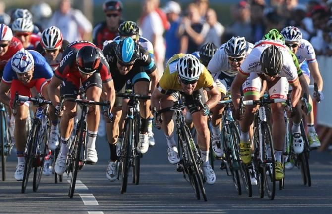 Mark Cavendish (Omega Pharma - Quick Step) at full speed