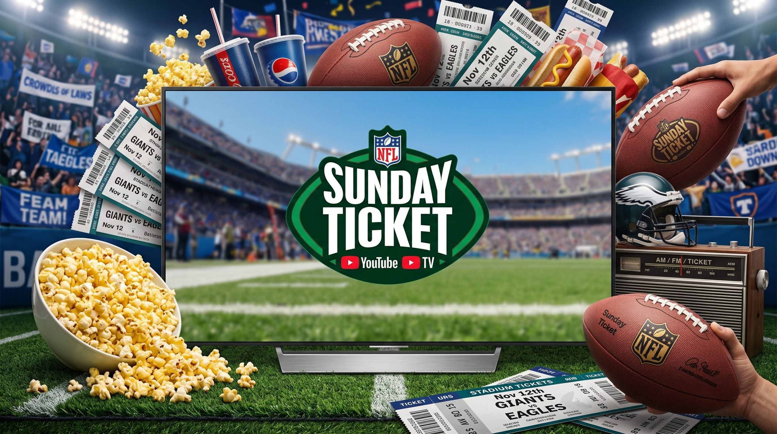 photo of Get ready for NFL season at Best Buy — save up to 51% on NFL Sunday Ticket and score big-screen TVs from $229 image