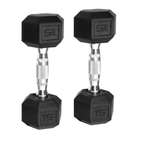 CAP Barbell 15lb Coated Rubber Hex Dumbbell: was $32.99, now $26.70 at Walmart