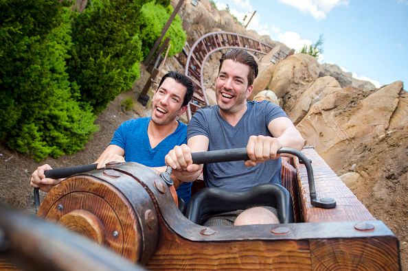 The Property Brothers ride Big Thunder Mountain at Walt Disney World.