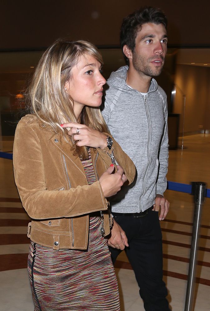 &nbsp;Thibaut Pinot and his girlfriend leave their hotel for the team's party following the 2015 Tour de France