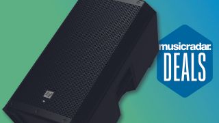 Electro-Voice speaker on green and blue background