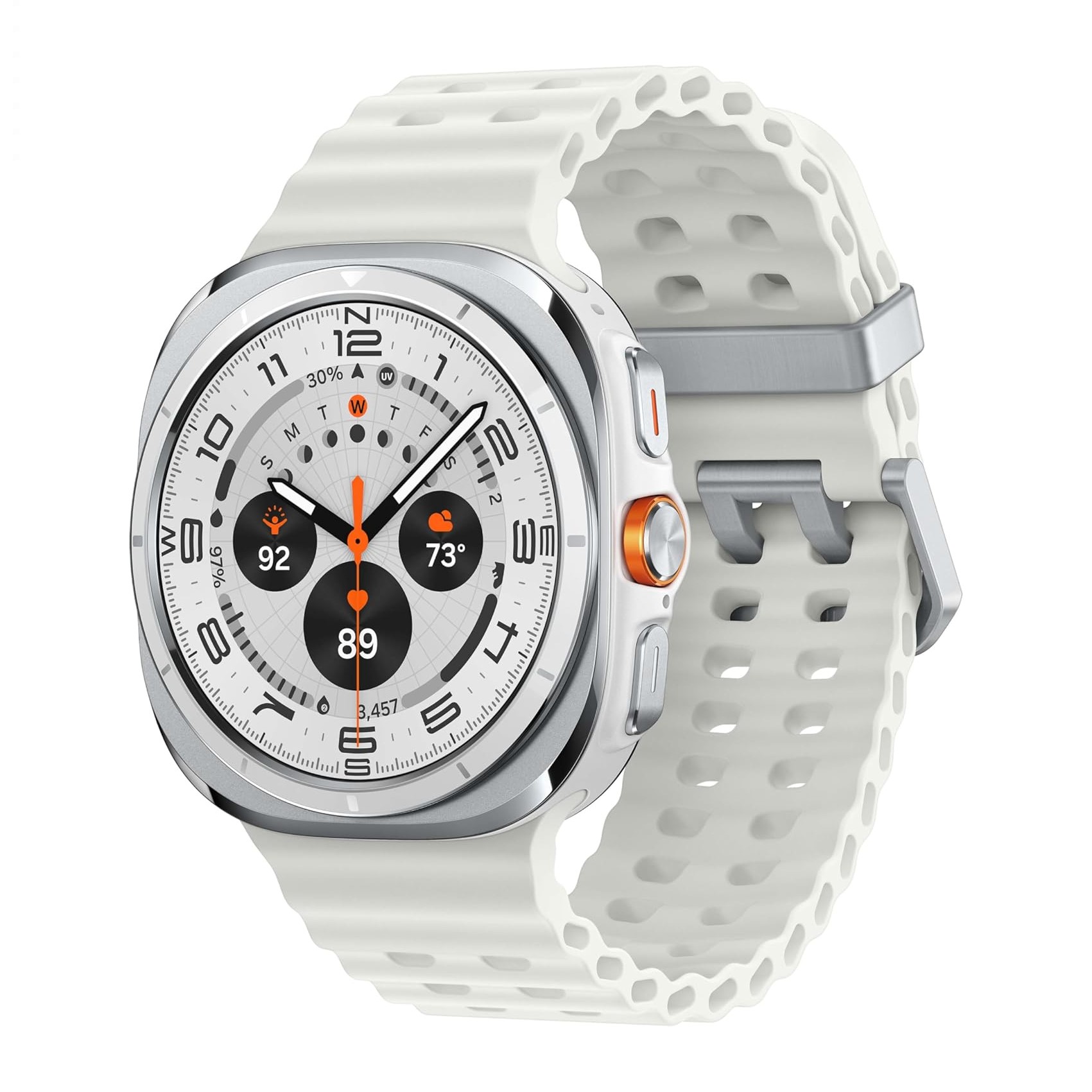 Render of the titanium white Samsung Galaxy Watch Ultra
