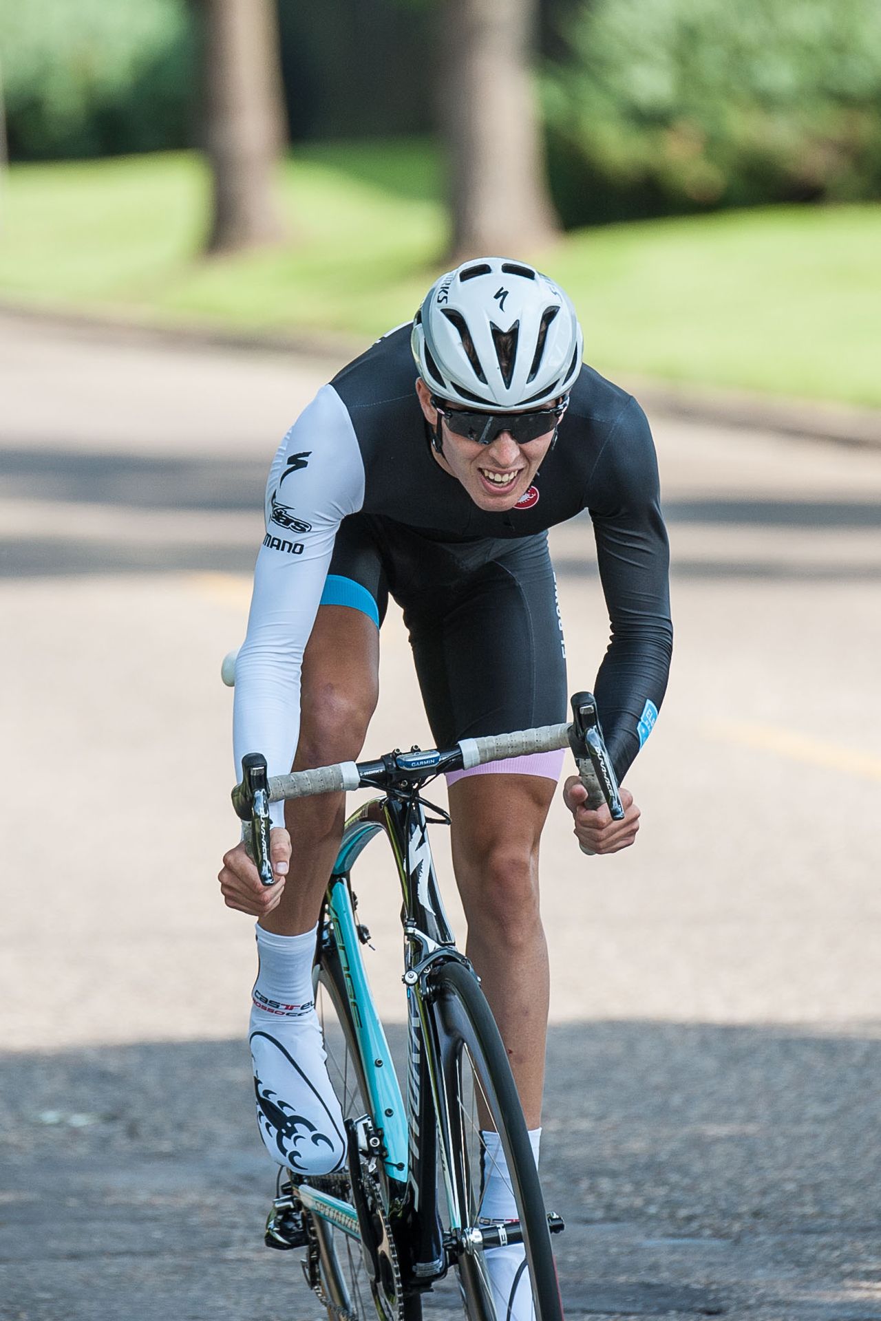 Michael Sheehan (Elbowz Racing) finished 3rd during the morning time trial with a 10:11.100 and now leads the amateur classification.