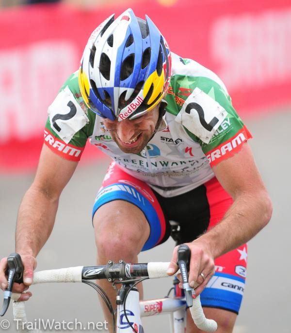 Tim Johnson (Cannondale/Cyclocrossworld.com) with one lap to go