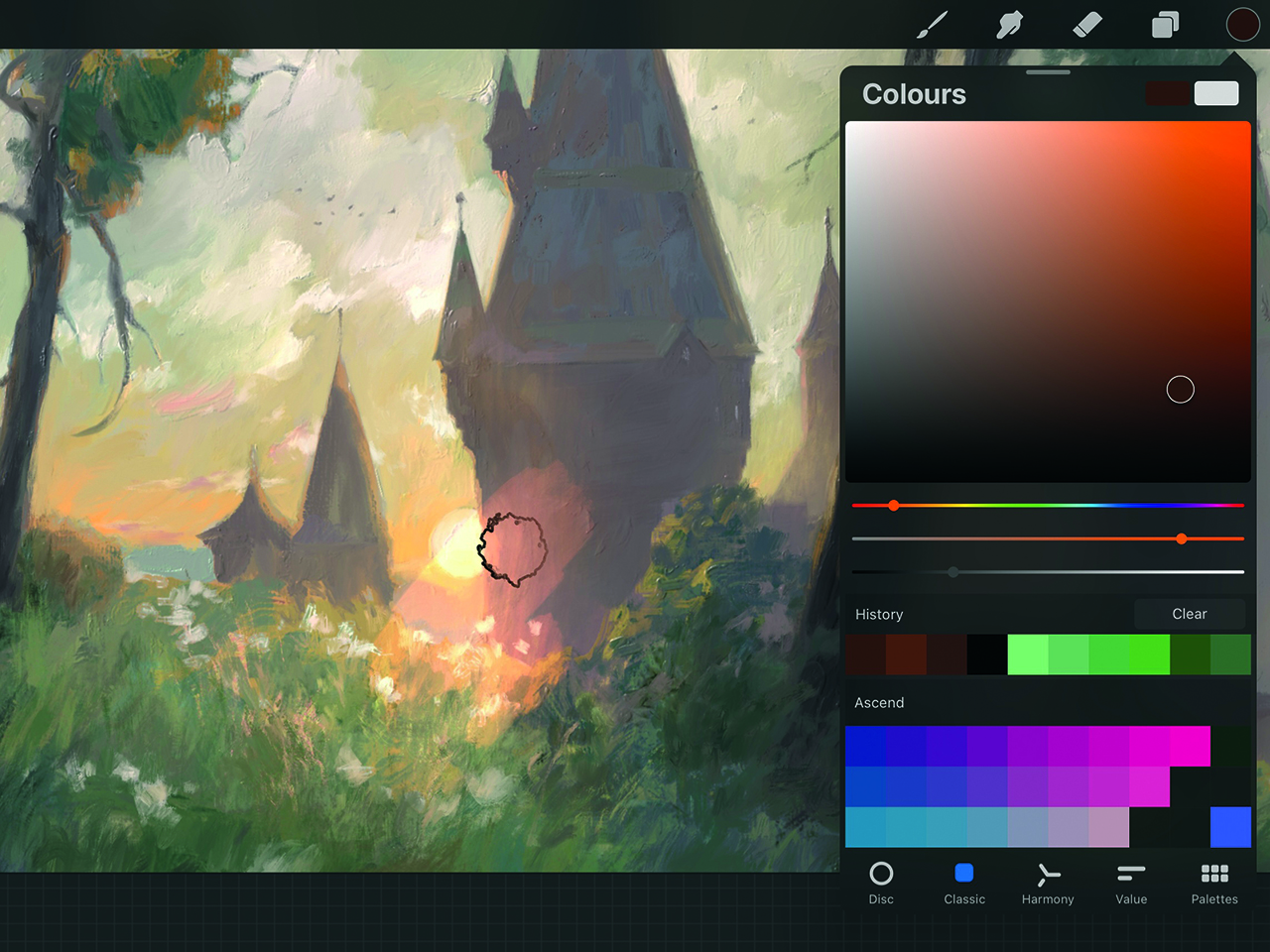Procreate tips for environments