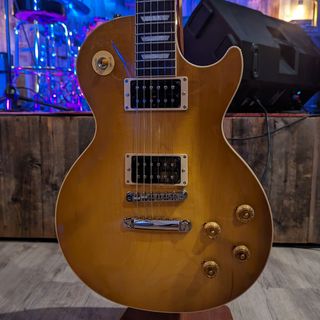 A Gibson Slash ‘Jessica’ Les Paul on display