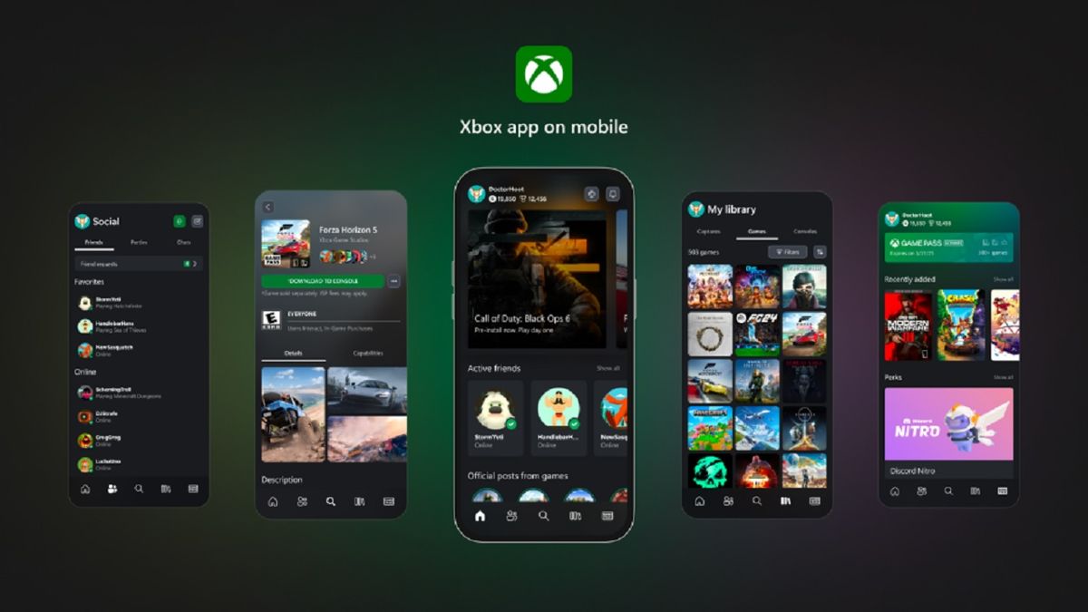 Le app mobili Xbox sono semplificate