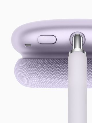 Close-up of the purple AirPods Max 2's earcup