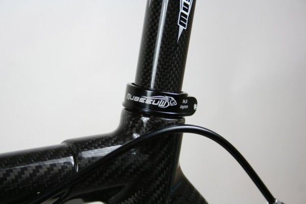 The seat clamp is by FRM but is monogrammed with Museeuw's name