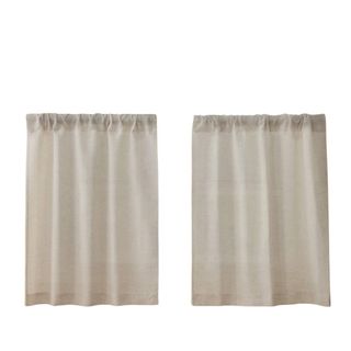 Kitchen curtains in neutral color