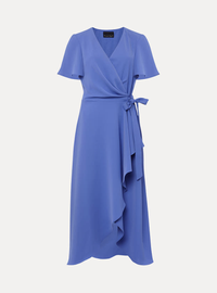 Phase Eight Julissa Wrap Midi Dress in Foxglove Blue, £119 ($150) | John Lewis &amp; Partners