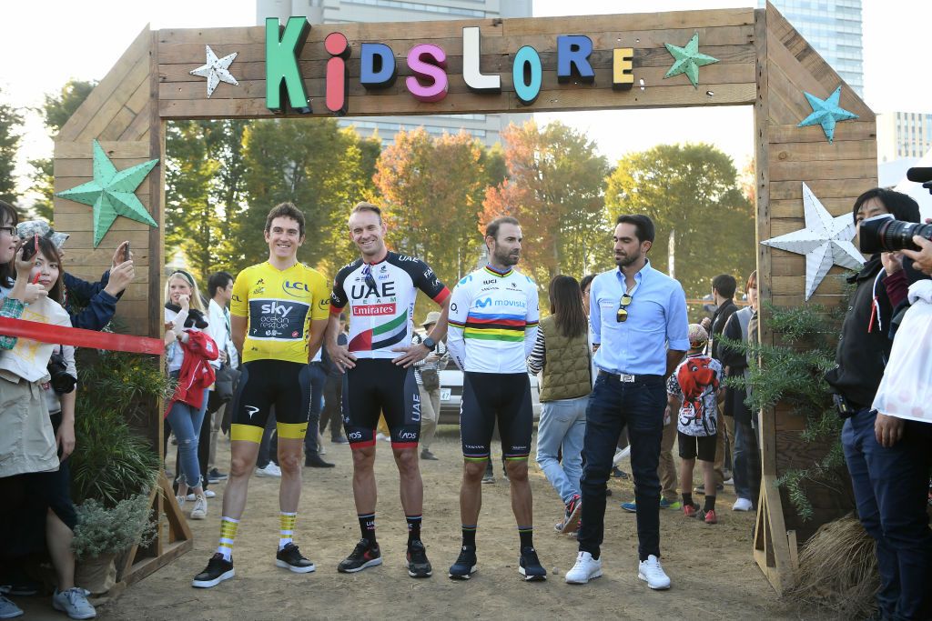 Geraint Thomas, Alexander Kristoff, Alejandro Valverde and Alberto Contador