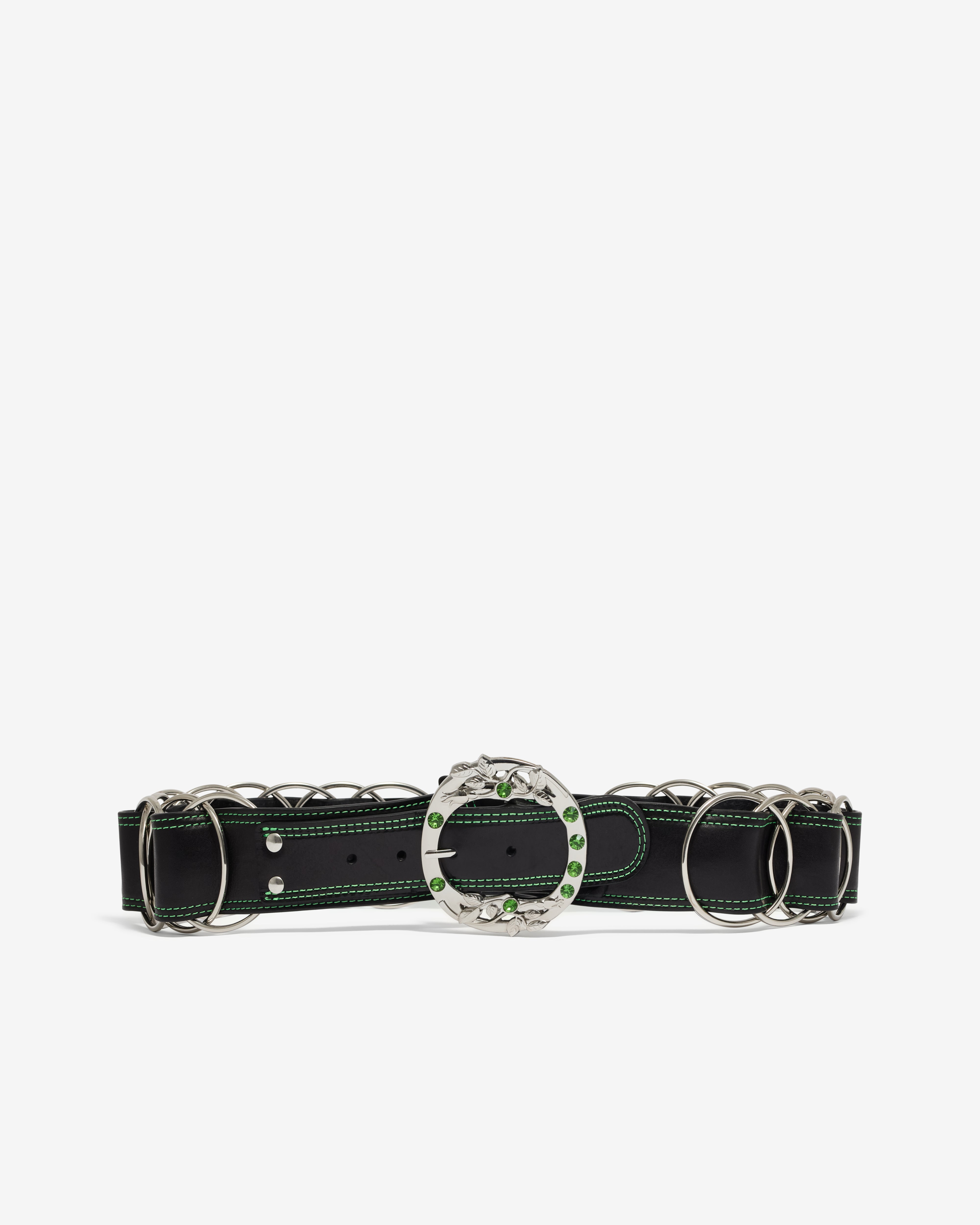 Chopova Lowena - Women&#039;s Black Ring Trouser Belt - (black)