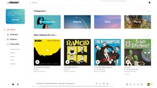 Deezer homepage screenshot