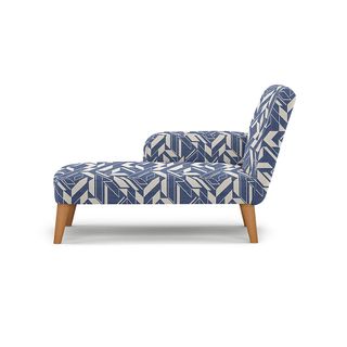 blue textured chaise lounge chair