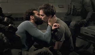 Marwan Kenzari and Luca Marinelli in The Old Guard