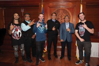 Alien Weaponry with Council Delegate Edmund E. Yazzie, President Jonathan Nez and Vice President Myron Lizer