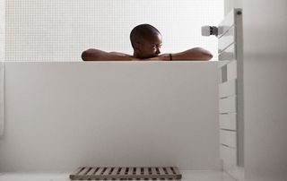 Black woman in the bath
