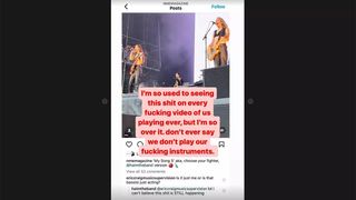 Screenshot of Haim's Instagram story
