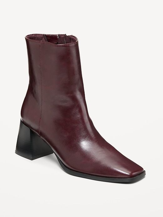 Square-Toe Block Heel Boot for Women