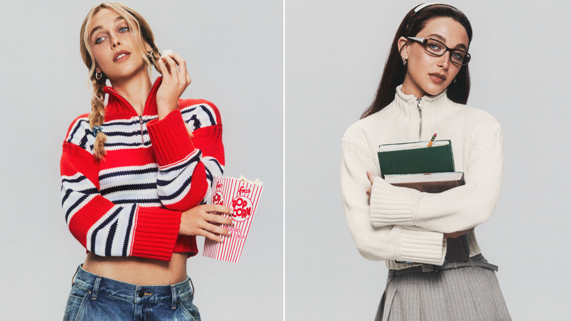 Emma Chamberlain modeled for the J.Crew Tiny Rollneck Sweater campaign 