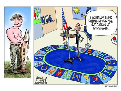 Obama cartoon Ukraine Putin