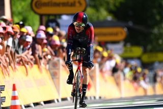 ROCAMADOUR FRANCE JULY 23 Geraint Thomas of The United Kingdom and Team INEOS Grenadiers crosses the finish line during the 109th Tour de France 2022 Stage 20 a 407km individual time trial from LacapelleMarival to Rocamadour TDF2022 WorldTour on July 23 2022 in Rocamadour France Photo by Tim de WaeleGetty Images