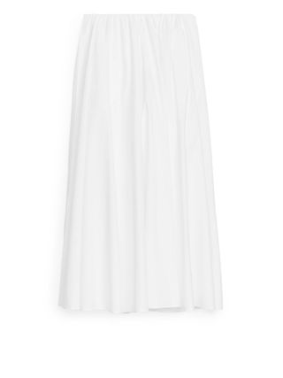 A-line cotton skirt - White - Arket Gb