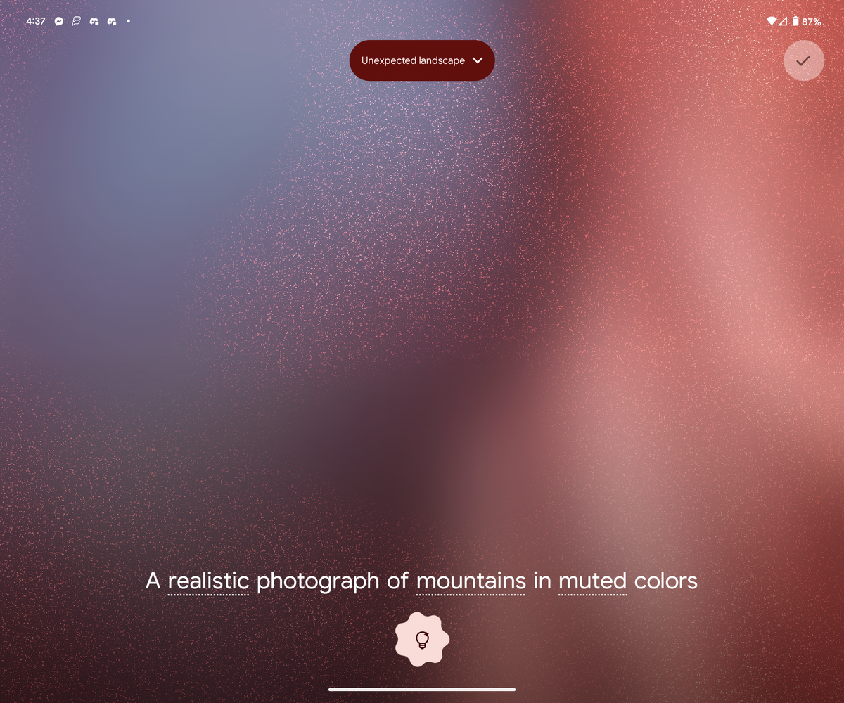 Generative AI wallpaper settings