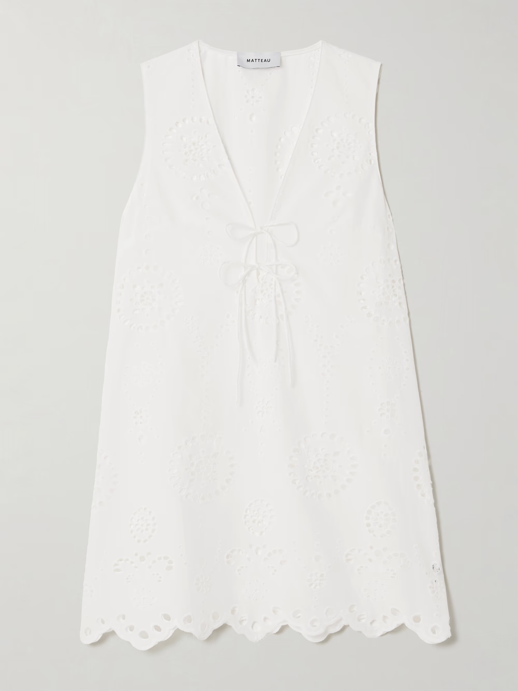 Matteau, Scalloped Broderie Anglaise Cotton Mini Dress
