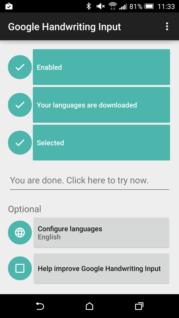 Google Handwriting Input