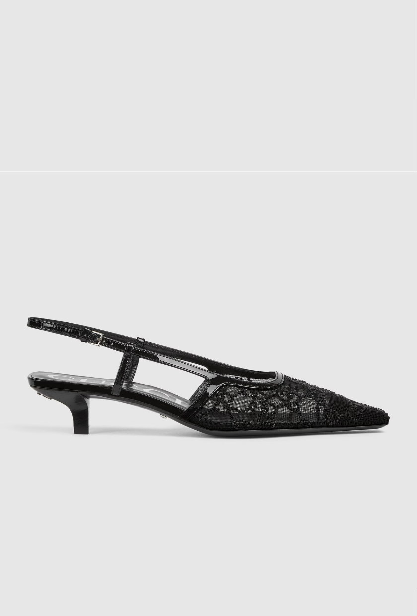 An image of Gucci slingbacks.
