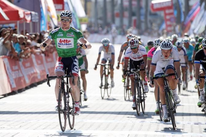 Points leader Andr&eacute; Greipel (Lotto Belisol) finished first on stage 4, his eighth career victory at the Tour of Turkey.