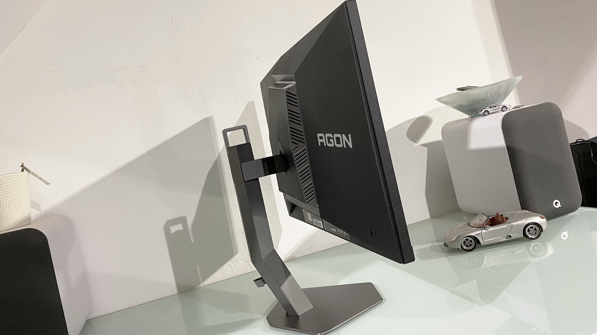 Side profile of AOC AGON PRO AG276FK gaming monitor