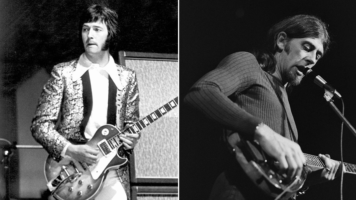 Eric Clapton and John Mayall both performing on stage in the late 1960s