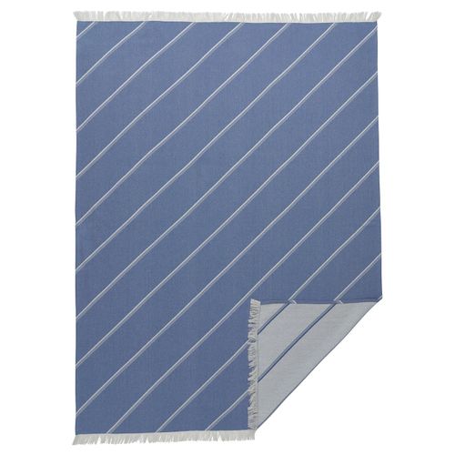 Soluppg&Aring;ng Throw - Double Sided Blue/off-White 51x67 "